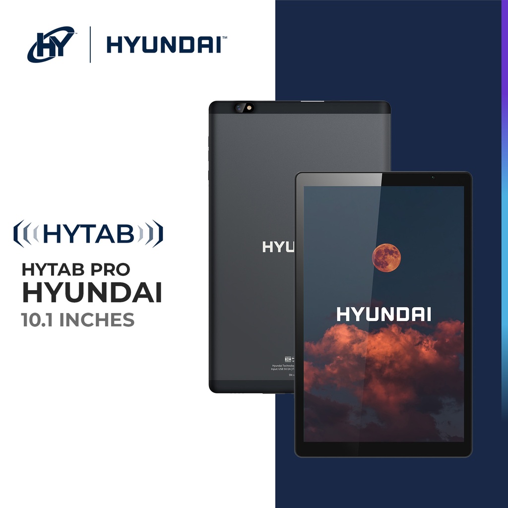Hyundai HYtab Pro 10LC1, 10.1" 800*1280 HD IPS, Android 13, Spreadtrum SC9863A, Octa-Core Processor, 4GB RAM, 64GB Storage,  5MP/8MP, 6000mAh, LTE, Includes Stylus Pen, Earbuds, Screen Protector and Folio PU Case - Space Grey