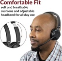 Cyber Acoustics Essential Wireless Headset (HS-1500BT) – Professional Headset Optimized for UC Platforms, ANC & ENC Technology Ensure Quality Audio for Calls & Music with All Day Comfort