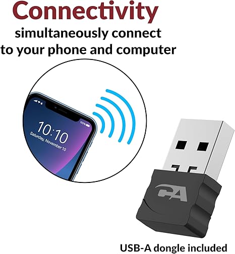 Cyber Acoustics Essential Wireless Headset (HS-1500BT) – Professional Headset Optimized for UC Platforms, ANC & ENC Technology Ensure Quality Audio for Calls & Music with All Day Comfort