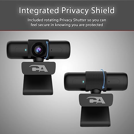 Cyber Acoustics CA Essential Webcam 1080HD-AF – USB Webcam with Microphone for Desktop or Notebooks, 1080p Webcam, HD Auto-Focus and Light Correction, Omni-Directional Microphone