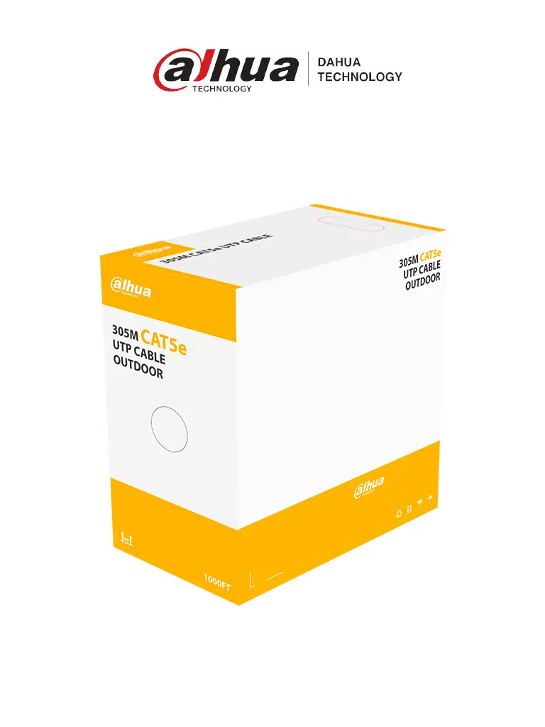 Bobina de Cable UTP Cat5e - 305 Mts - 100% Cobre - Color Negro - Para Exterior - Cubierta Exterior MDPE - Cumple con Estandares ANSI/TIA 568-C.2 - Retardante de Llama - RoHS