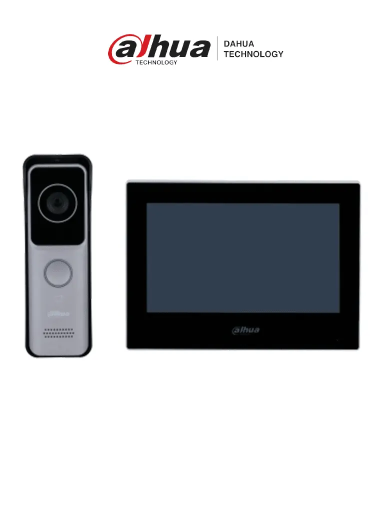 Monitor de 7 Pulgadas Wifi/ 6&1 E&S de Alarma/ Soporta PoE/ Frente de Calle con Camara de 2 Megapixeles/ Ranura MicroSD/ Apertura de Puerta